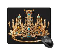 Alfombrilla de mouse grande para escritorio, diseño de corona de abeja dorada con corona de abeja para escritorio, bonita alfombrilla de mouse para computadora, alfombrilla de mouse de viaje