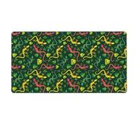 Alfombrilla de mouse grande para juegos, alfombrilla de teclado de escritorio, alfombrilla de escritorio, antideslizante, mate, para escritorio, amarillo y rosa, bonita alfombrilla de ratón para