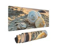 Alfombrilla de mouse grande para juegos de 12 x 31.5 pulgadas, alfombrilla de mouse extendida XXL con bordes cosidos, antideslizante, larga almohadilla de escritorio para dormir en conchas