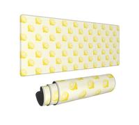Alfombrilla de mouse grande para juegos, rodajas de limón amarillo, almohadilla de teclado de computadora, alfombrilla de escritorio antideslizante mate para escritorio, alfombrilla de mouse para