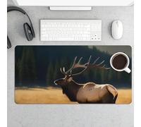 Alfombrilla de mouse grande, protector de escritorio de Elk in The Meadow, impermeable, para teclado y mouse, base de goma antideslizante, alfombrilla de escritorio, alfombrilla de mouse para juegos