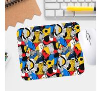 Alfombrilla de mouse impermeable de alta calidad, diseño de borde cosido duradero para juegos y uso en la oficina, base de goma antideslizante, material lavable y suave, patrón de tapete de fitness