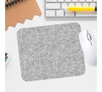 Alfombrilla de mouse impermeable de alta calidad, superficie lisa antideslizante para juegos y oficina, lavable con diseño de borde cosido, inspirado en la alfombrilla de fitness mono Doodle