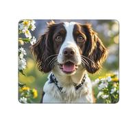 Alfombrilla de mouse impermeable para juegos con base de goma antideslizante, bonita alfombrilla de ratón de Springer Spaniel, alfombrilla cuadrada para computadora portátil, lavable, tapete de