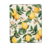 Alfombrilla de mouse impermeable para juegos con base de goma antideslizante, limones y hojas de limón, alfombrilla de mouse para computadora portátil, alfombrilla de escritorio lavable para mesa de