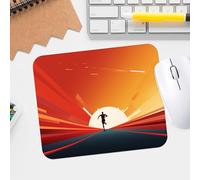Alfombrilla de mouse minimalista Runner Finish Line para juegos, textura premium, impermeable, duradera, antideslizante, con diseño impreso, lavable y superficie lisa