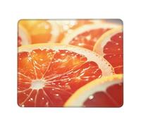 Alfombrilla de mouse naranja fría con borde cosido, almohadilla de escritorio pequeña para mouse inalámbrico, oficina, juegos, trabajo, 10 x 12 pulgadas