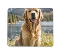 Alfombrilla de mouse para computadora con base de goma antideslizante, alfombrilla de mouse Golden Retrievers lavable, alfombrilla de mouse portátil para laptop, oficina, hogar, 10 x 12 pulgadas