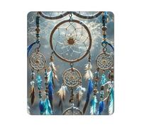 Alfombrilla de mouse para computadora con base de goma antideslizante, diseño de atrapasueños, lavable, para juegos, portátil, para laptop, oficina, hogar, 25 x 30 cm