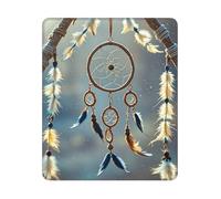 Alfombrilla de mouse para computadora con base de goma antideslizante, diseño de atrapasueños, lavable, para juegos, portátil, para laptop, oficina, hogar, 25 x 30 cm