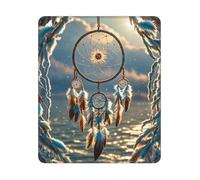 Alfombrilla de mouse para computadora con base de goma antideslizante, diseño de atrapasueños, lavable, para juegos, portátil, para laptop, oficina, hogar, 25 x 30 cm