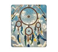 Alfombrilla de mouse para computadora con base de goma antideslizante, diseño de atrapasueños, lavable, para juegos, portátil, para laptop, oficina, hogar, 25 x 30 cm