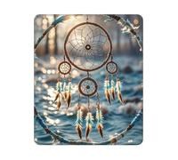 Alfombrilla de mouse para computadora con base de goma antideslizante, diseño de atrapasueños, lavable, para juegos, portátil, para laptop, oficina, hogar, 25 x 30 cm