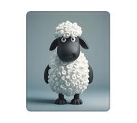 Alfombrilla de mouse para computadora con base de goma antideslizante, diseño de dibujos animados, color negro y blanco, alfombrilla de ratón lavable para juegos, alfombrilla de mouse portátil para