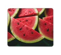 Alfombrilla de mouse para computadora con base de goma antideslizante, diseño de sandía, lavable, para juegos, portátil, para laptop, oficina, hogar, 10 x 12 pulgadas