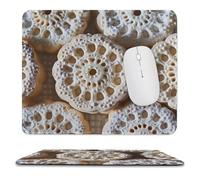 Alfombrilla de mouse para computadora con base de goma antideslizante, forma redonda, lavable, alfombrilla de mouse para juegos, alfombrilla de mouse portátil para laptop, oficina, hogar, 9.8 x 11.8