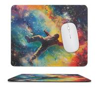 Alfombrilla de mouse para computadora con base de goma antideslizante que cae en el espacio, alfombrilla de mouse lavable para juegos, alfombrilla de mouse portátil para laptop, oficina, hogar, 9.8 x