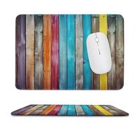 Alfombrilla de mouse para computadora con base de goma antideslizante, tablero de madera colorida, lavable, alfombrilla de mouse portátil para laptop, oficina, hogar, 7.9 x 9.4 pulgadas