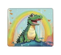 Alfombrilla de mouse para computadora con base de goma antideslizante, una bonita alfombrilla de ratón de cocodrilo, lavable, alfombrilla de mouse portátil para laptop, oficina, hogar, 10 x 12