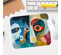 Alfombrilla de mouse para juegos con diseño de Pablo Picasso, lavable, impermeable, antideslizante, para oficina, borde cosido duradero y superficie lisa, base de goma rectangular para mayor comodidad