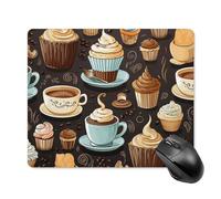 Alfombrilla de mouse para juegos, diseño de café y dulces, bonita alfombrilla de mouse para escritorio para mujer, alfombrilla de mouse grande para escritorio, alfombrilla de mouse de viaje