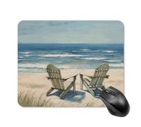 Alfombrilla de mouse para juegos, diseño de escena de playa con sillas, alfombrilla de mouse para juegos, bonita alfombrilla de mouse para escritorio para mujer, alfombrilla de mouse grande para