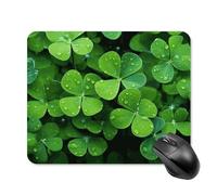 Alfombrilla de mouse para juegos, diseño de trébol verde, alfombrilla de mouse para juegos, bonita alfombrilla de mouse para escritorio para mujer, alfombrilla de mouse grande para escritorio de viaje