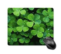 Alfombrilla de mouse para juegos, diseño de trébol verde, alfombrilla de mouse para juegos, bonita alfombrilla de mouse para escritorio para mujer, alfombrilla de mouse grande para escritorio de viaje