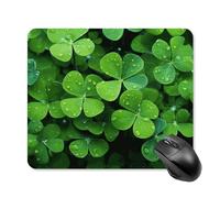 Alfombrilla de mouse para juegos, diseño de trébol verde, alfombrilla de mouse para juegos, bonita alfombrilla de mouse para escritorio para mujer, alfombrilla de mouse grande para escritorio de viaje