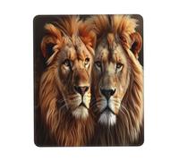 Alfombrilla de mouse para juegos Two Lions, diseño de impresión completa con base de goma de 3 mm, ergonómica y duradera para oficina, juegos y estudio