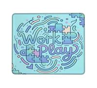 Alfombrilla de mouse pequeña con diseño de rompecabezas, remolinos modernos y divertidos, sin puntos azules, cuadrados, de goma, antideslizante, portátil, accesorios para oficina, hogar, computadora