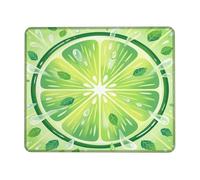Alfombrilla de mouse pequeña, hojas frescas tropicales, gotas de agua, verde, cuadrado, de goma, lavable, portátil, accesorios para oficina, hogar, computadora, laptop, cuadrado, 8 x 10 pulgadas