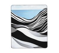 Alfombrilla de mouse personalizada con diseño de colinas y océanos, diseño único para juegos y oficina, impresión a todo color, base de goma antideslizante, perfecta para computadoras portátiles y