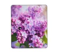 Alfombrilla de mouse personalizada con diseño de flor de lila - Diseño único para juegos y oficina, impresión a todo color, base de goma antideslizante, perfecta para computadoras portátiles y
