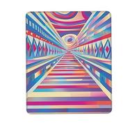 Alfombrilla de mouse personalizada con psicodelia cósmica, diseño único para juegos y oficina, impresión a todo color, base de goma antideslizante, perfecta para computadoras portátiles y escritorios