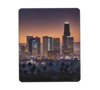 Alfombrilla de mouse rectangular con borde cosido de Los Ángeles para laptop, PC, oficina, juegos