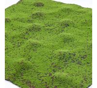 Alfombrilla de musgo sintético realista para decoración de interiores y exteriores, perfecta para salas de estar, jardines y patios (base de café hinchada)