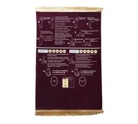 Alfombrilla de oración bilingüe con instrucciones para salah y meditación, antideslizante, superficie de franela, capa de esponja, para iglesia, dormitorio, salón (D, 80 x 120 cm)