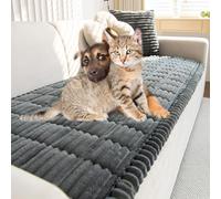 Alfombrilla de pana suave lavable para mascotas, funda de sofá antideslizante con funda de almohada, funda de sofá transpirable para perro y manta de pelusa