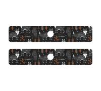 Alfombrilla de piedra seca de diatomeas para fregadero de cocina, 2 unidades, tapete de drenaje para encimera de cocina, baño, 30 x 5 pulgadas, nórdico Wolverine Foxfire negro