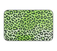 Alfombrilla de piel de guepardo degradada verde fluorescente para mascotas de verano, camas de refrigeración automática para gatos al aire libre para hámster, cómoda alfombra Frio para Perros, M