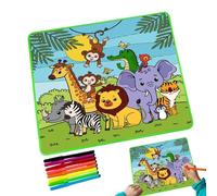 Alfombrilla de pintura al agua para niños, alfombrilla de marca de agua, reutilizable, mágica, para colorear juguetes educativos