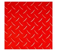 Alfombrilla de piso de goma de diamante resistente al agua antideslizante para el suelo del coche 199 cm x 100 cm rojo