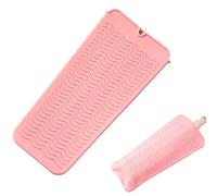 Alfombrilla de plancha para el cabello - Almohadilla de viaje para aislamiento térmico - Alfombrilla de protección contra quemaduras, alfombrilla portátil resistente al calor para rizadores, Hifoni