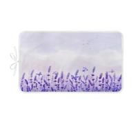 Alfombrilla de Planchado Mariposa De Lavanda Púrpura Manta de Planchar Reflejan Calor y Vapor Lavable Antideslizante Tabla de Planchar Plegable Portátil para Viajes Familiares 80x50cm (2 Pieza)