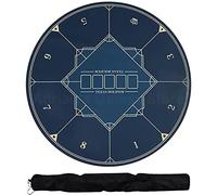 Alfombrilla de póquer, Tapete de póker Profesional Redondo, portátil, Goma, for 8 Jugadores(BLU)