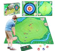 Alfombrilla de práctica de golf reemplazable | Equipos deportivos para principiantes y niños | Indoor Outdoor Courtyard Home Backyard Range Office Lawn Garage, Portable olf Hitting at With Tee