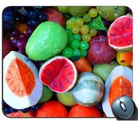 Alfombrilla de raming para juegos de costura de precisión, Melon Peach Grapes Naranjas y limones Patrón Rectángulo personalizado Alfombrilla de ratón antideslizante Alfombrilla de ratón para juegos