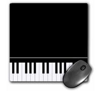 Alfombrilla de rat n 3dRose LLC de 8 x 8 x 0,25 pulgadas, con borde de piano negro, dise o de teclado de media cola, ideal como regalo para piani