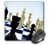 Alfombrilla de rat n 3dRose LLC de 8 x 8 x 0,25 pulgadas, con dise o de tablero de ajedrez y varias piezas (mp_155003_1)